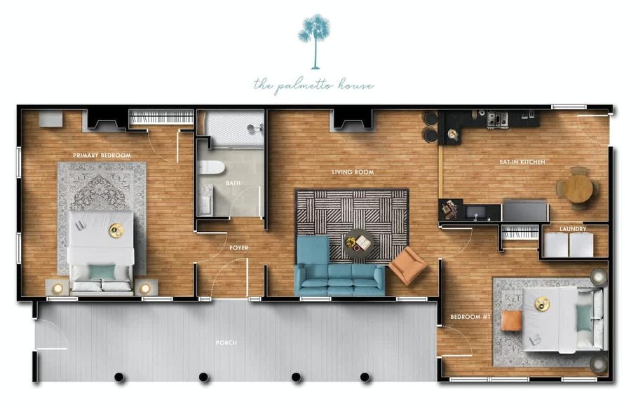 Floor plan of the rental