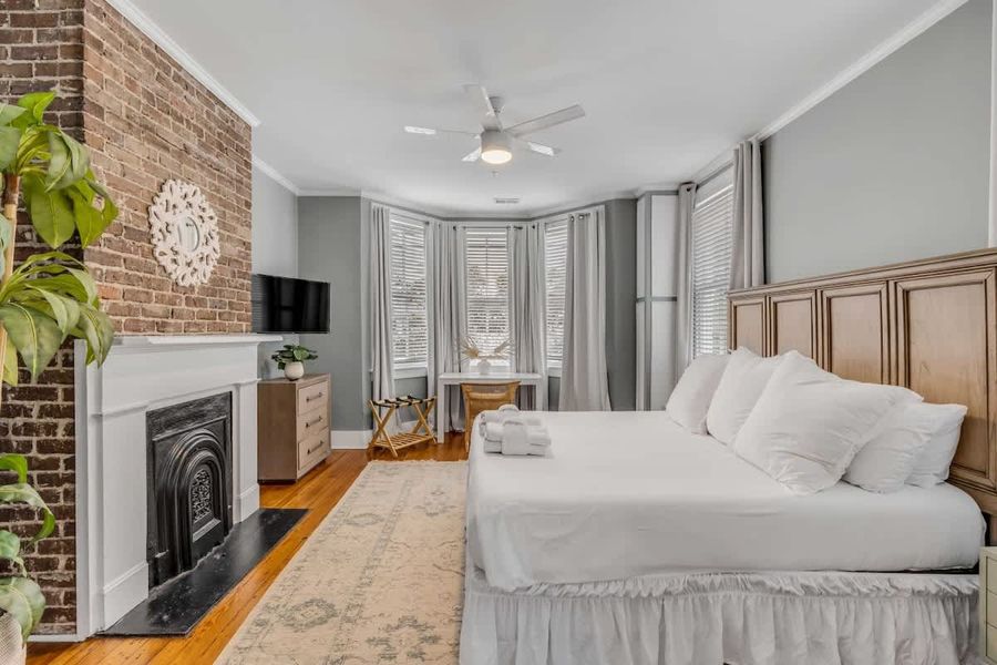 Bedroom 1: King bed