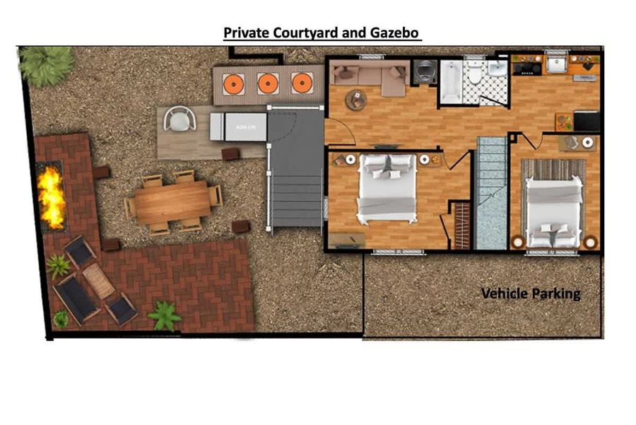 Private Outdoor Court yard 