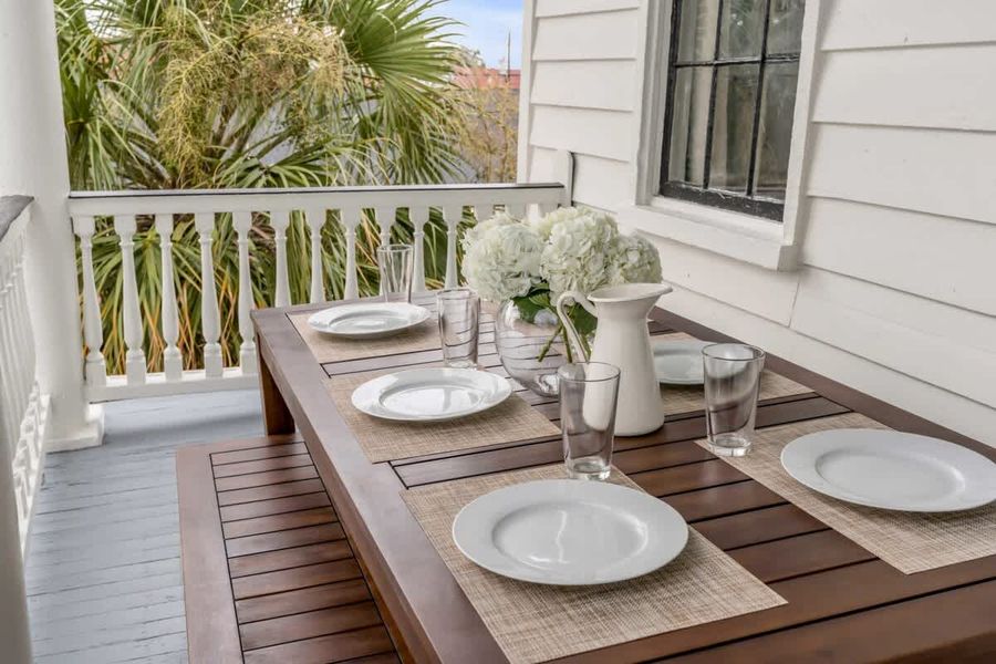 Outdoor dining space