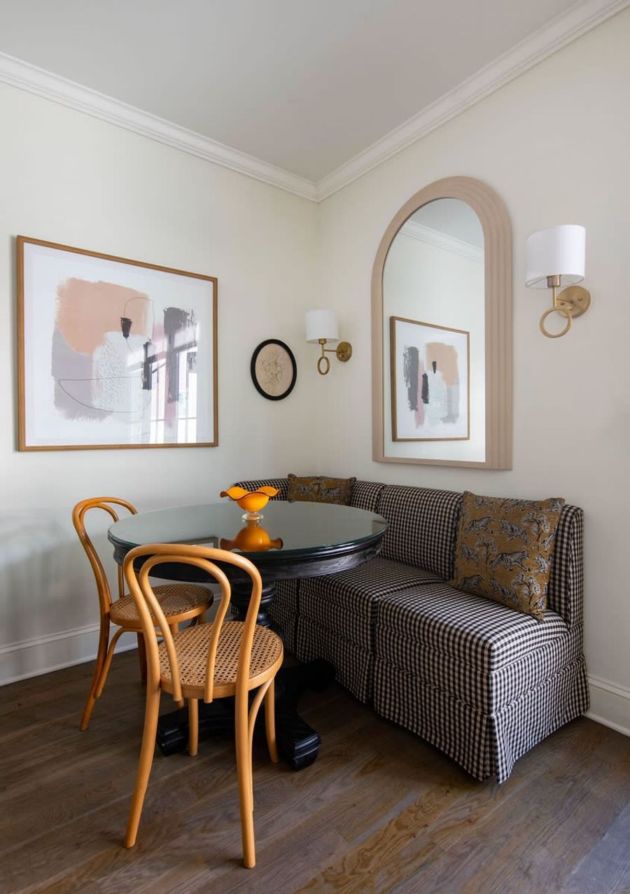 Dining seating area on the first floor