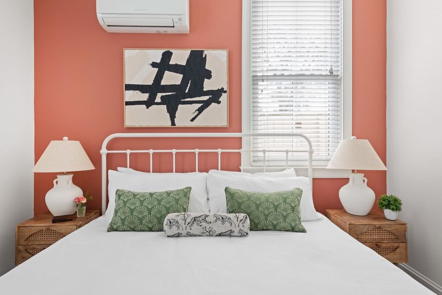 Bedroom #2: King Bed + TV + Ceiling Fan + En-suite Bathroom