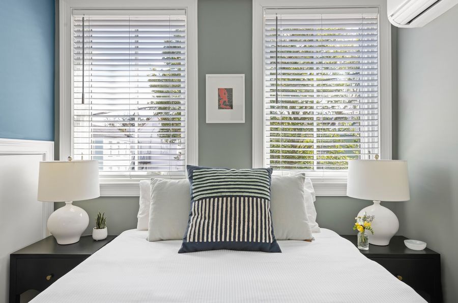 Bedroom #7: Queen Bed + TV + Ceiling Fan + En-suite Bathroom