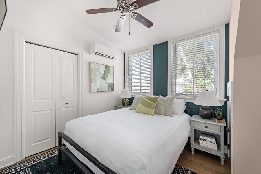 Bedroom #8: Queen Bed + TV + Ceiling Fan + En-suite Bathroom