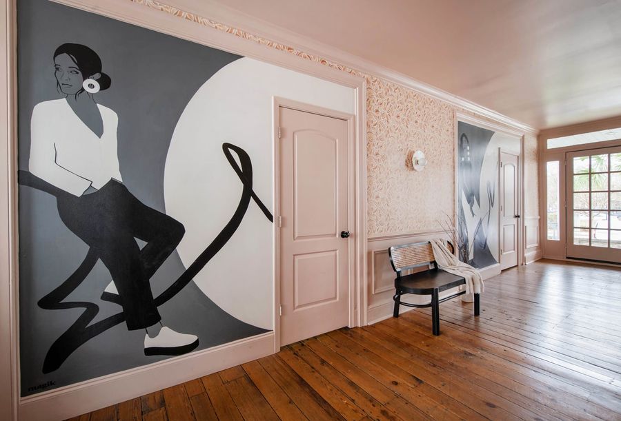 Professional murals throughout the home