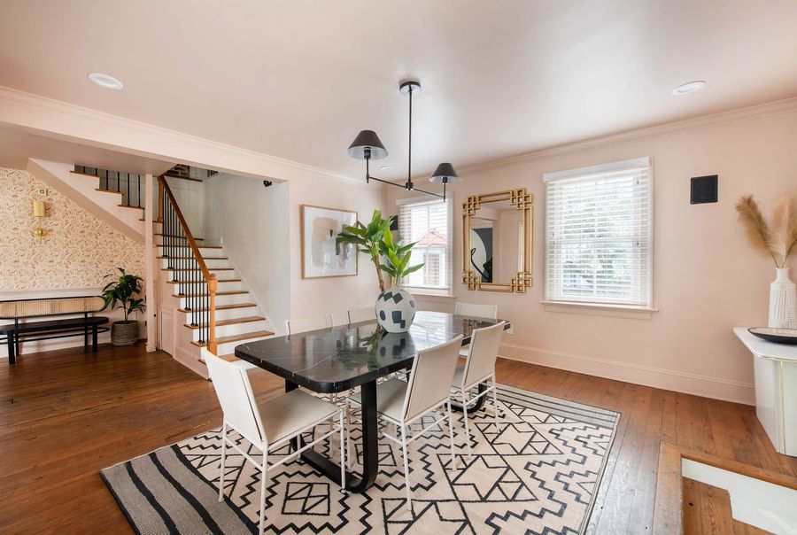 Spacious dining room with seating for 6
