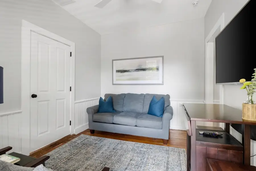 Living room with a full sofa sleeper for additional sleeping space 