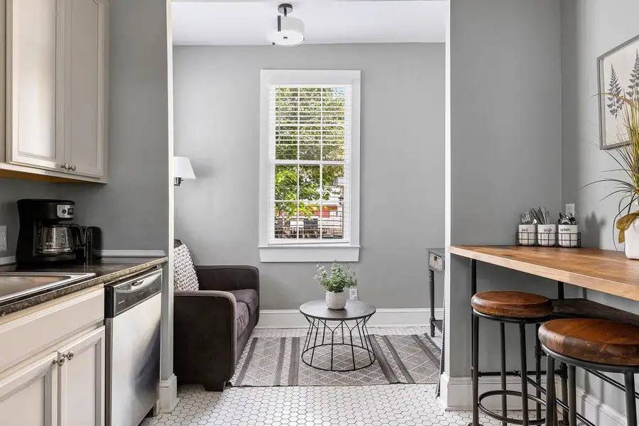 First floor living, kitchen and dining area 