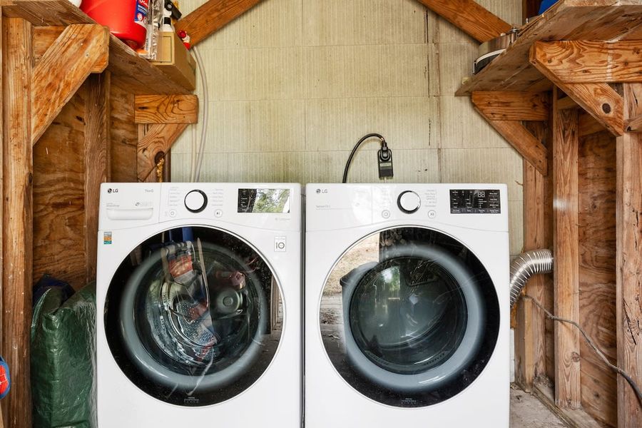 Washer + Dryer connected to the main house