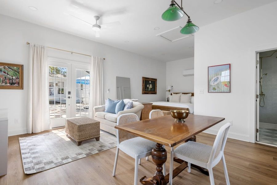 The back house is spacious and private from the main house. 