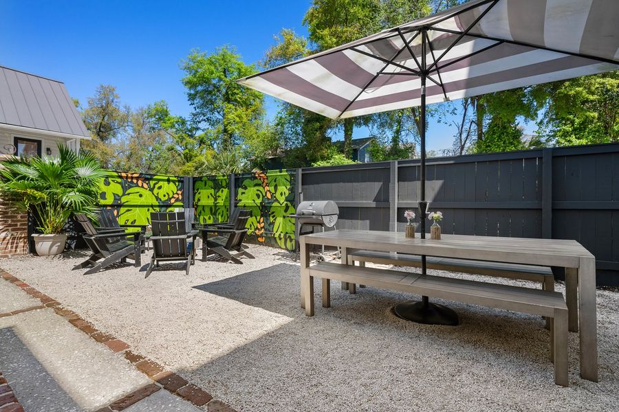 Private backyard space
