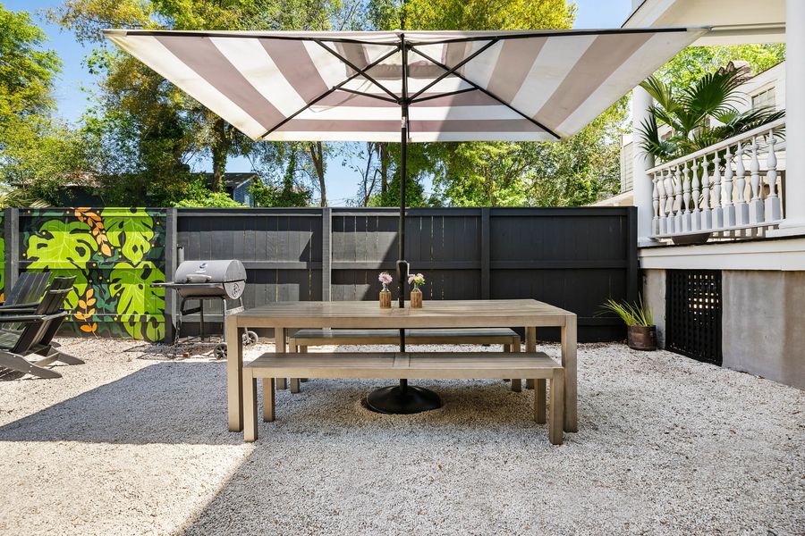 Outdoor dining space for your group