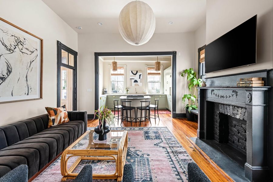 Unit A: The living room allows for plenty of relaxation space for your group!
