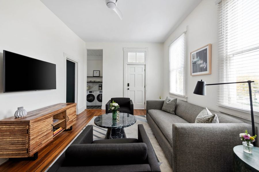 Living room space with a Sofa Bed 