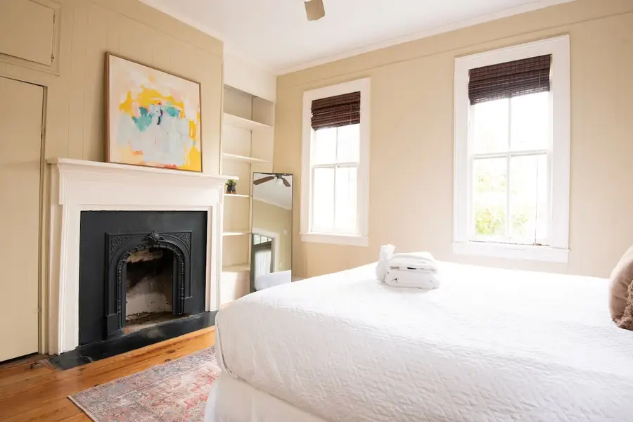 Well-lit bedroom