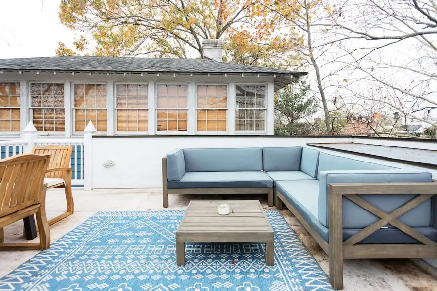 Private rooftop with seating for your group 