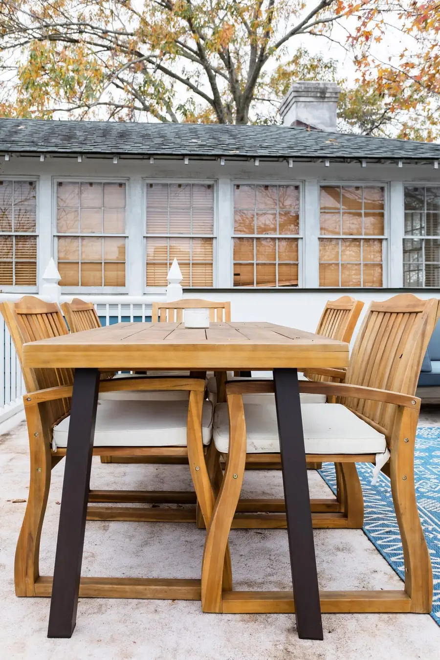 Spacious outdoor with plenty of seating