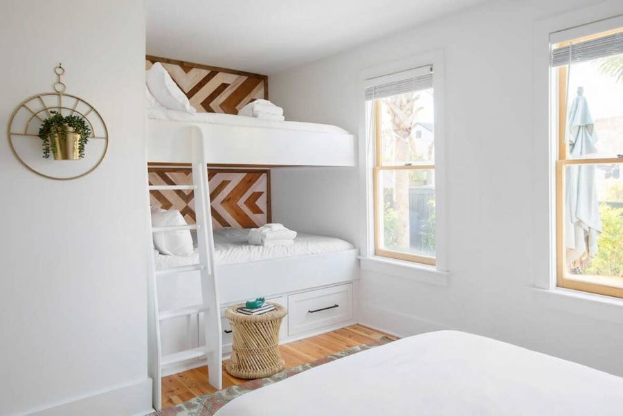 Two Full over Full size bunks, comfortably sleeps 4!