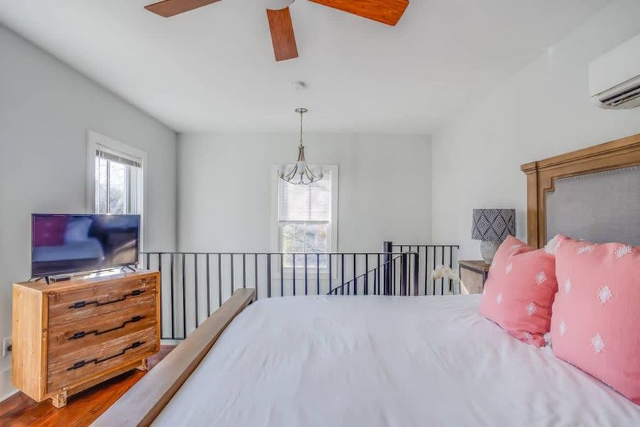 Smart TV in bedroom with Netflix capabilities