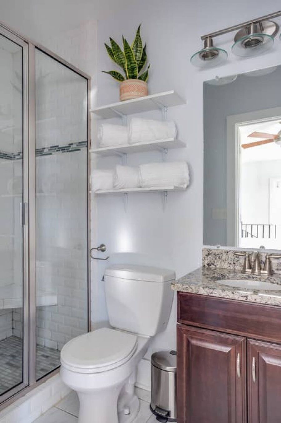 Full bathroom with walk-in shower!