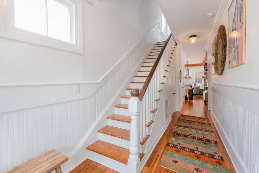 Grand stairs to the second floor of the home