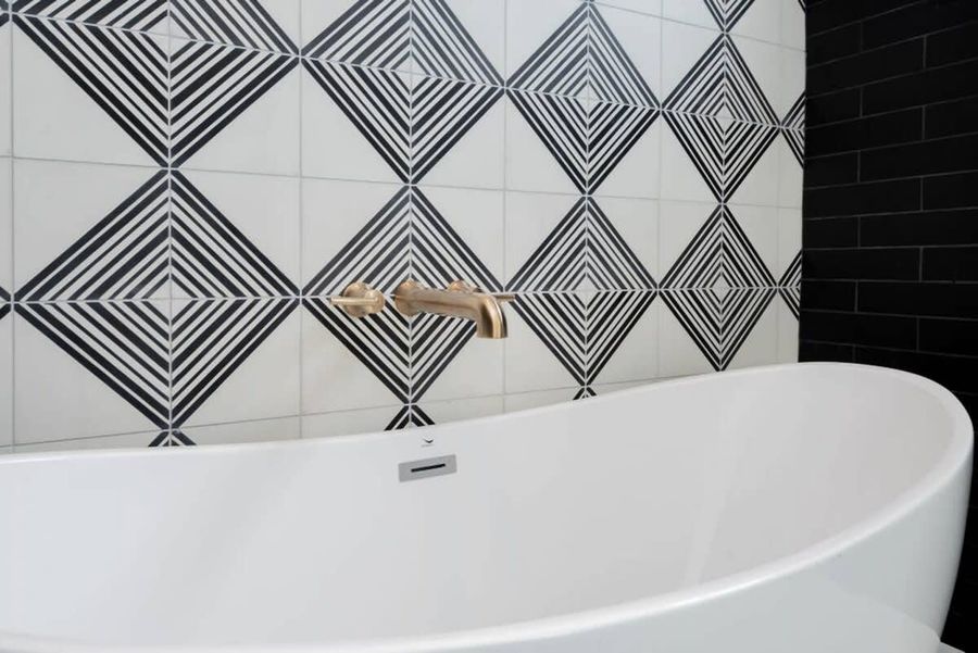 Bathroom #1: Walk-in shower + Soaking tub