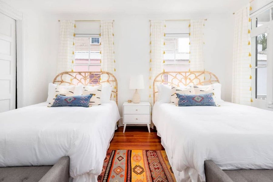 Bedroom #4: Queen Bed + Queen Bed  + TV 