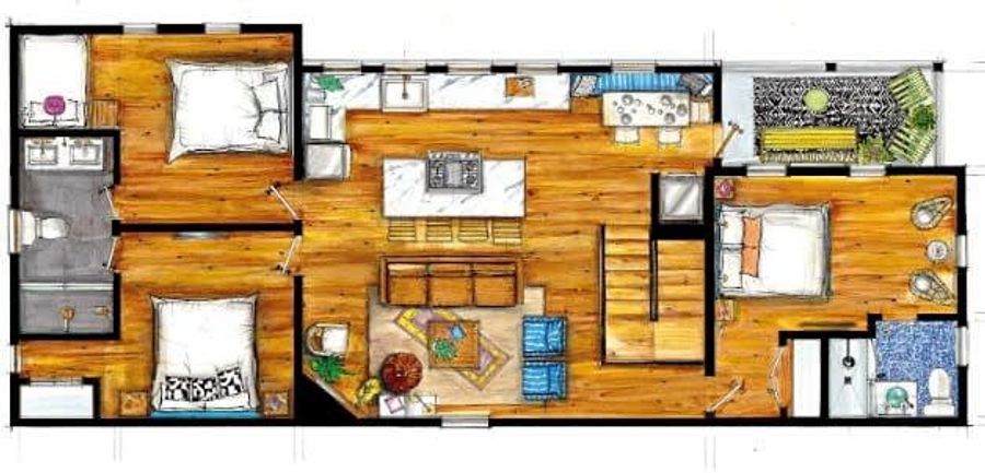 Upstairs Floor Plan (Hand Drawn!)