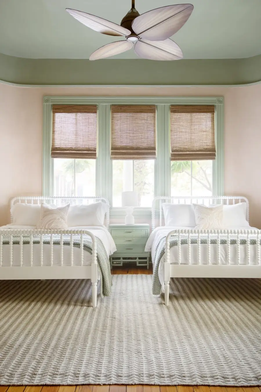 Bedroom #3 with two Queen beds + Smart TV & Ceiling Fan