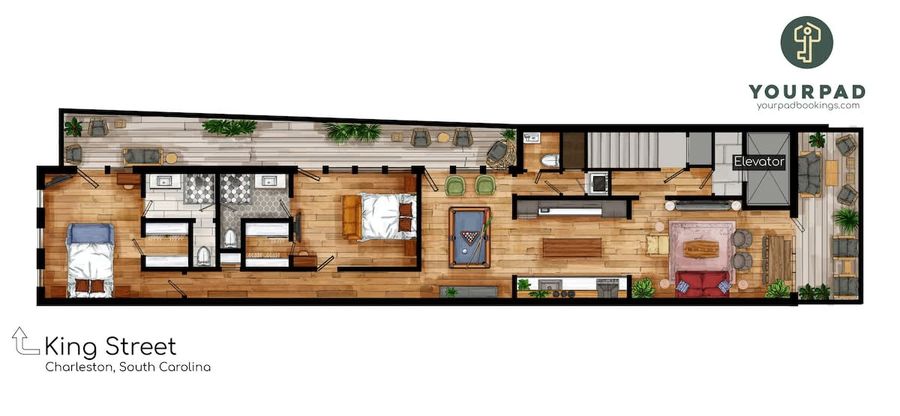 Floor plan of the penthouse