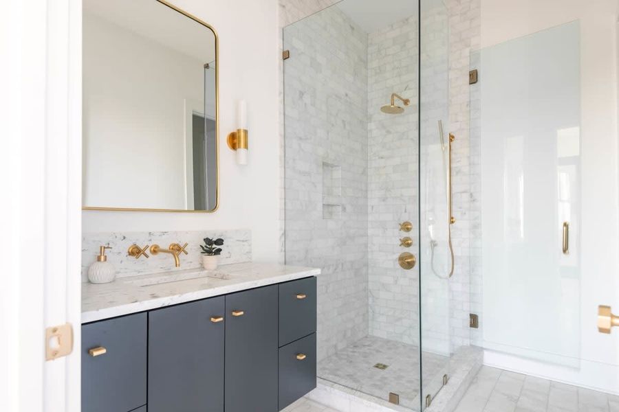 Bathroom #1 with a walk-in shower