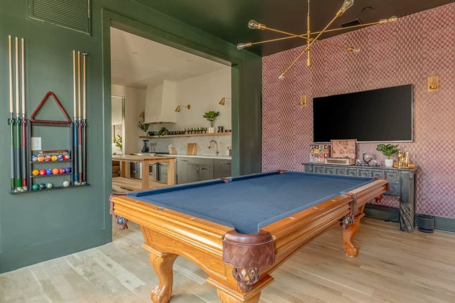 Pool table for an additional hangout area