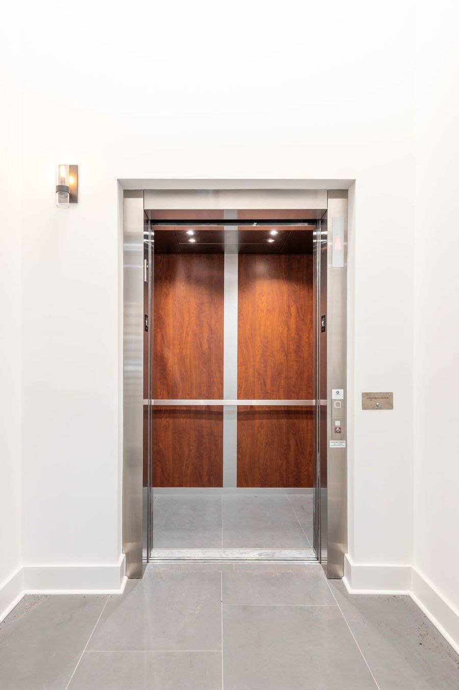 Elevator access from the ground floor to the penthouse