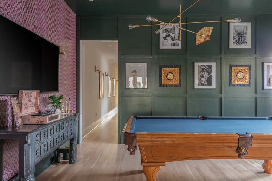 Pool table for an additional hangout area