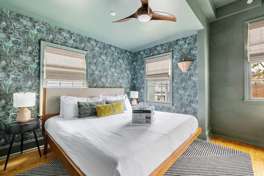 Bedroom #3: King Bed, Ceiling Fan & TV