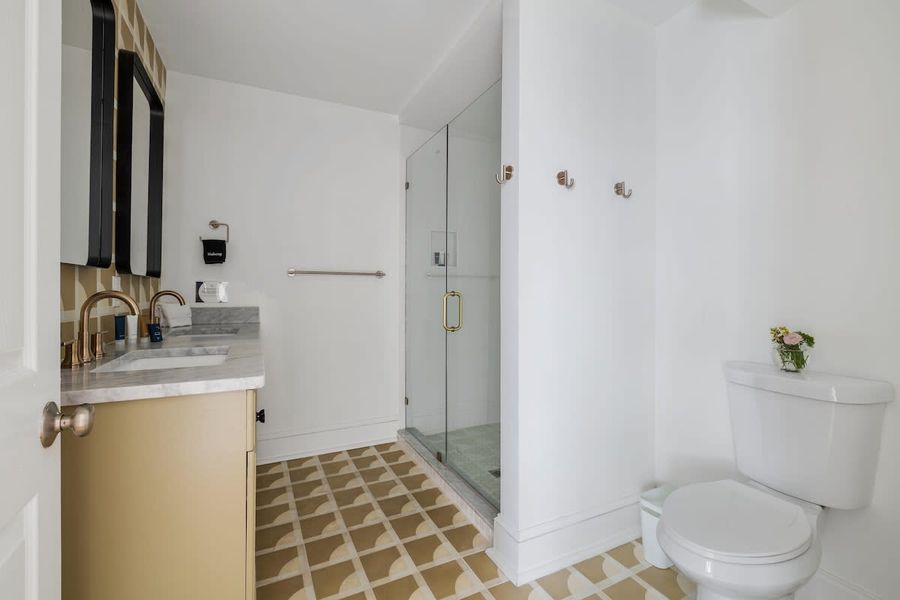 Bathroom #1 with a walk-in shower 