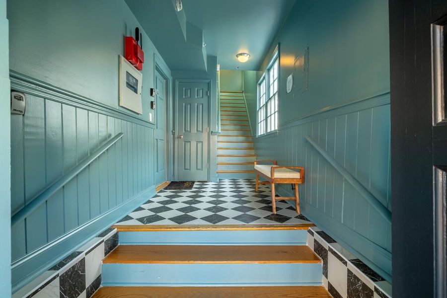 Entrance to the front two units. Professionally designed throughout the entire property. 