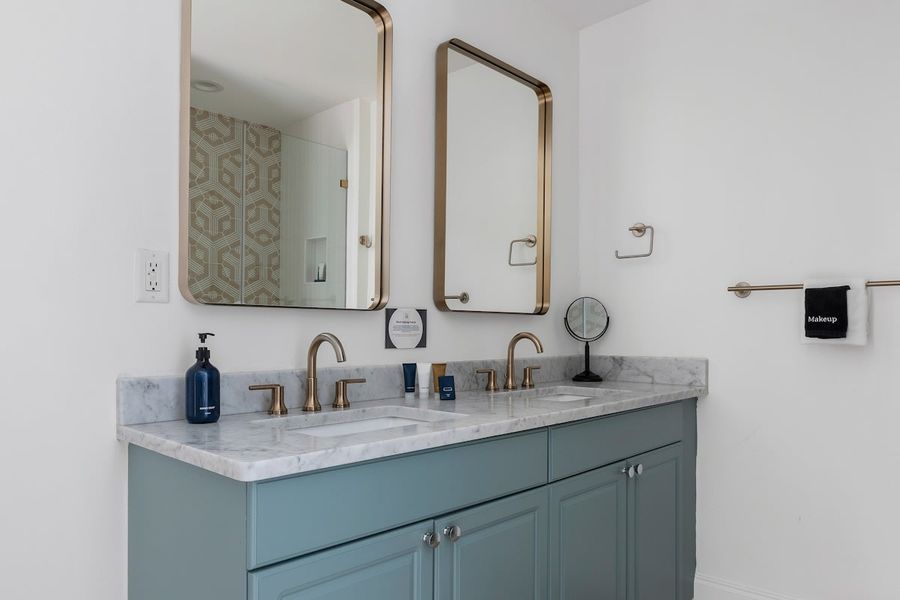 Full bathroom with walk-in shower