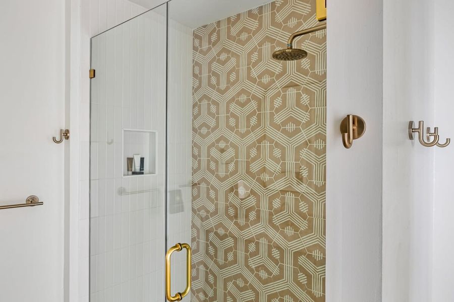 Full bathroom with walk-in shower