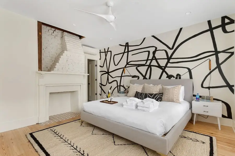 Bedroom #2: King Bed, TV, Ceiling Fan