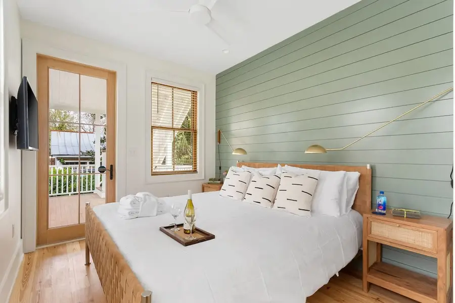 Bedroom #4: King Bed, TV, Ceiling Fan