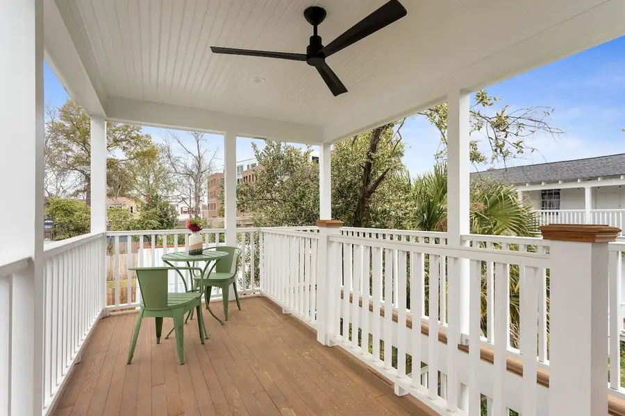 Private porch with seating 