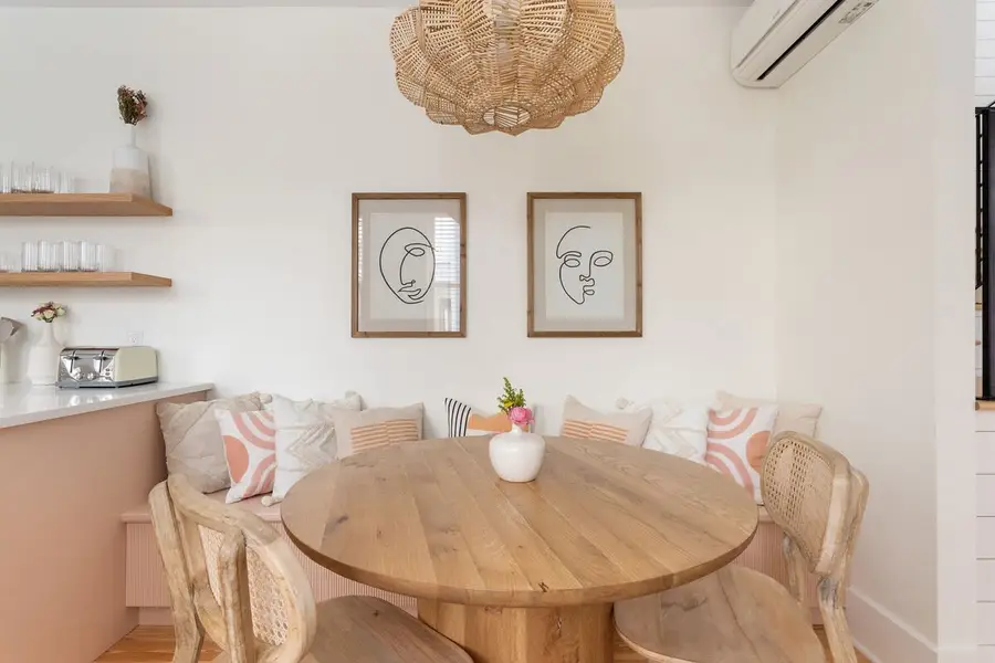 Dining seating off the kitchen 