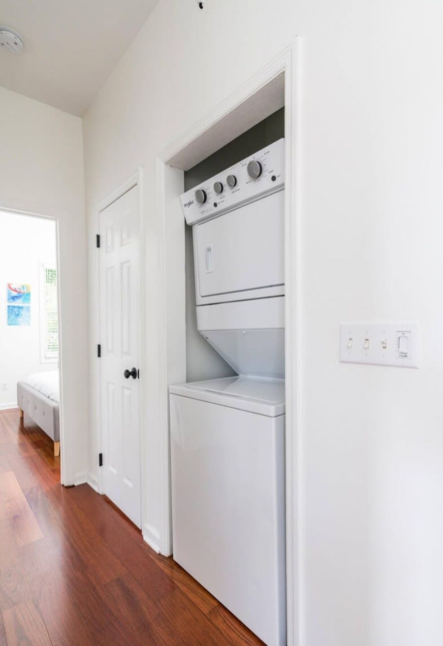 Washer/dryer with detergent available!