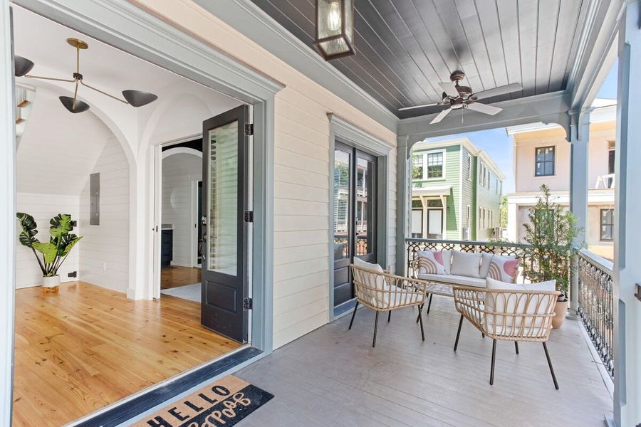Charleston Style Porches to Enjoy Meals and Coffee Al Fresco!