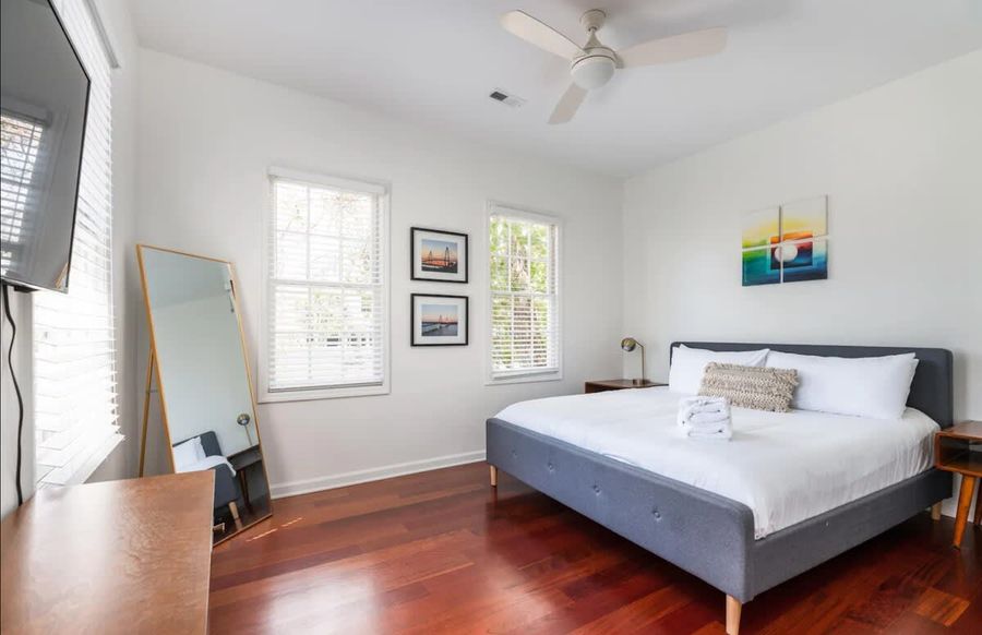 Bedroom #1 with a King, En-suite bath and TV!
