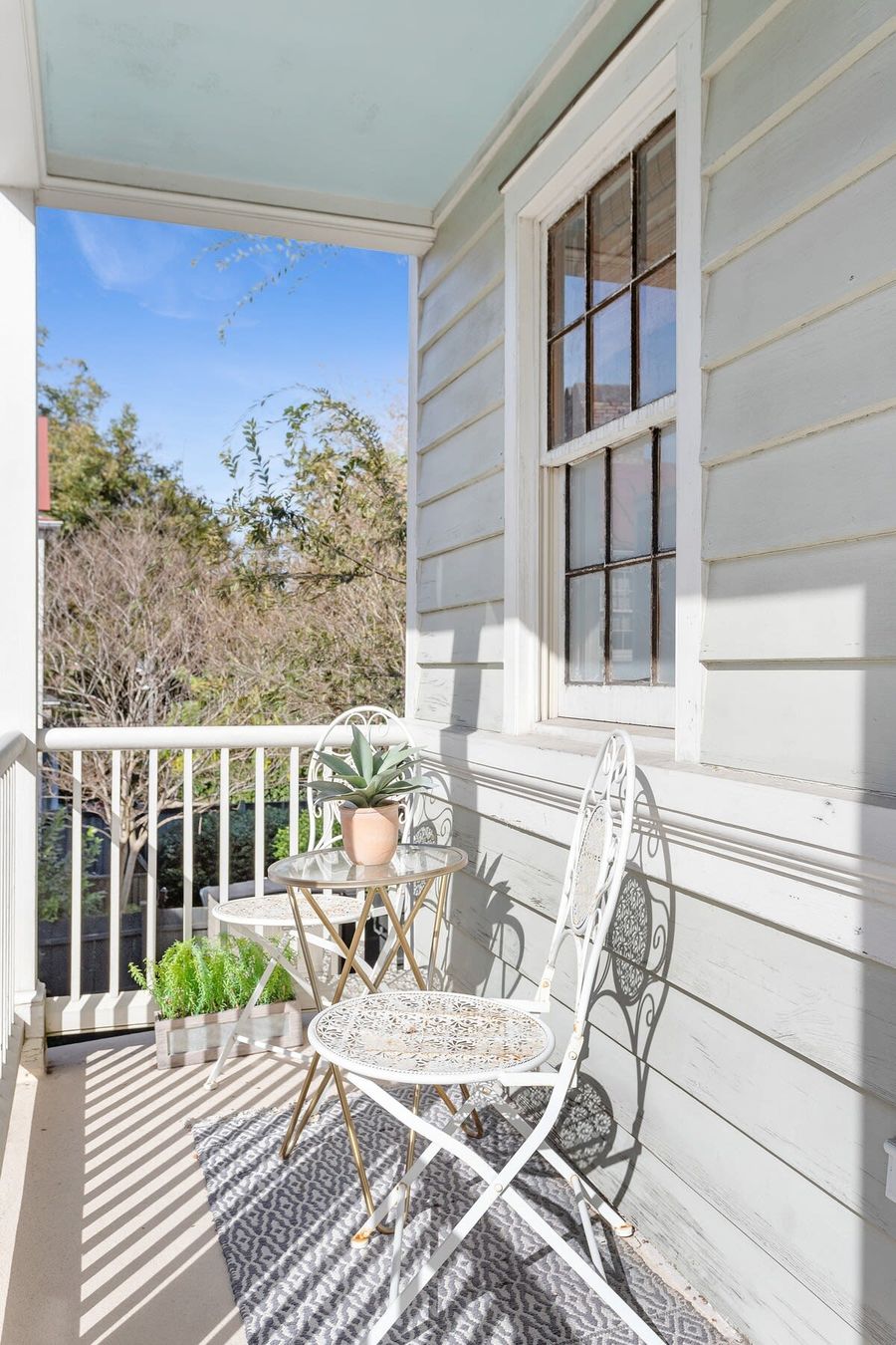 Private balcony with seating!
