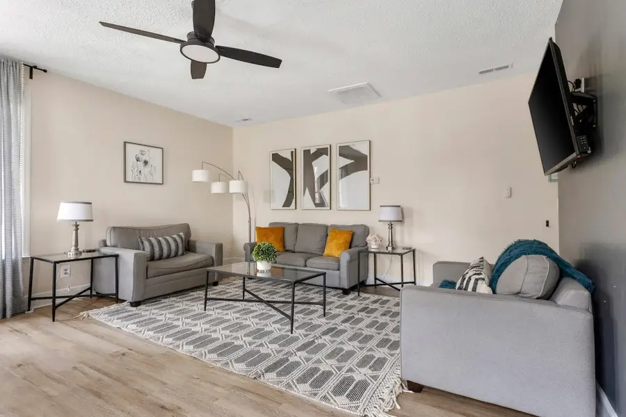 Living Room with Cable TV + Two Sofa Pullouts!