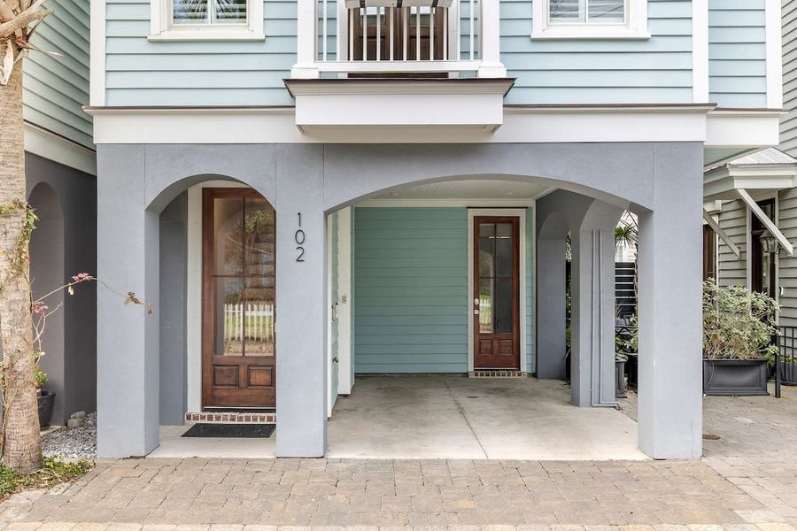 Exterior picture of the adorable Old Village home, with parking right underneath!