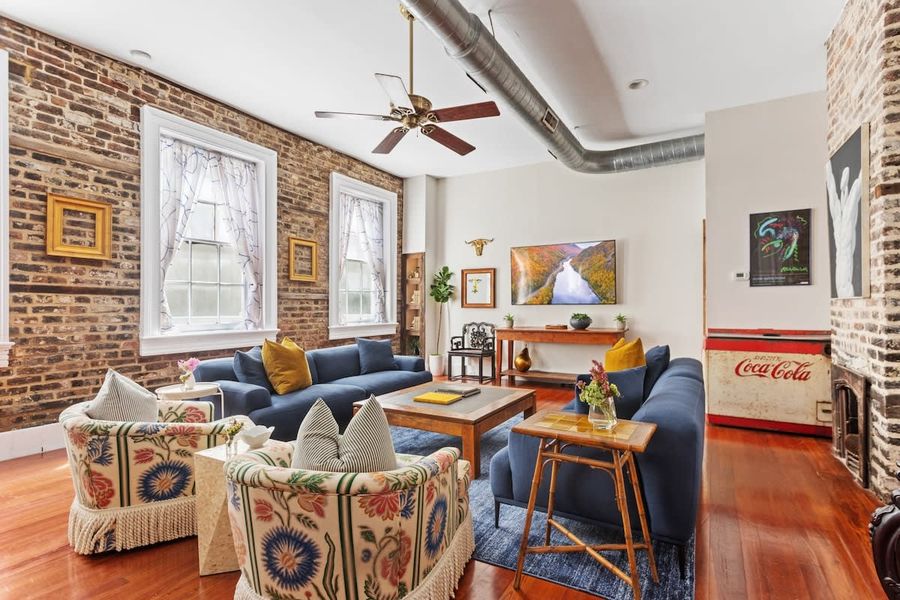 Professionally designed living room space with a Smart TV
